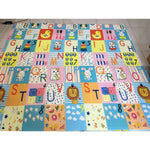 Covoras pentru Copii, Flippy, cu 2 Fete, Model Litere/Girafe, din XPE+PE, Impermeabil, Antiderapant, Protectie Termica,