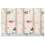 Covoras pentru Copii, Flippy, cu 2 Fete, Model Panda/Party, din XPE+PE, Impermeabil, Antiderapant, Protectie Termica,