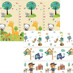 Covoras pentru Copii, Flippy, cu 2 Fete, Model ZOO/Ursulet, din XPE+PE, Impermeabil, Antiderapant, Protectie Termica,