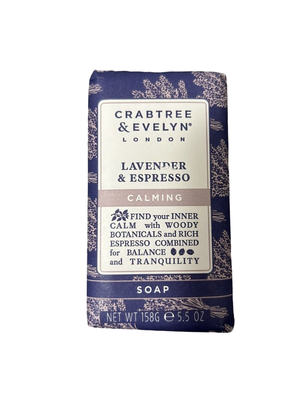 Crabtree & Evelyn, Lavender & Espresso, Calmant, Bucată de săpun, 158 g - Olmarkt