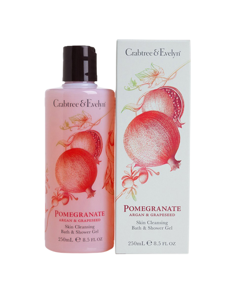 Crabtree & Evelyn, Pomegranate, Argan & Grapeseed, Curățare, Gel de duș, Pentru toate tipurile de piele, 250 ml - Olmarkt