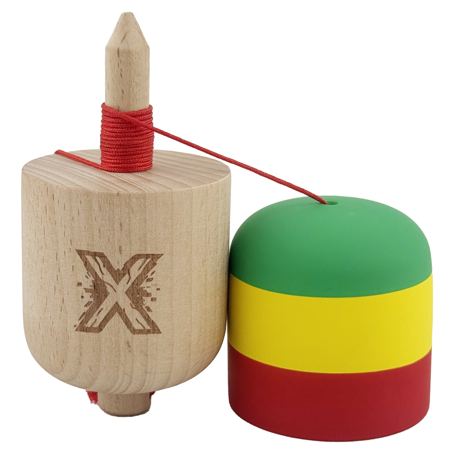 Kendama Pill X Originala, Flippy, Profesionala Model Rubber Grip Pilula, din Lemn, Varsta 9+, Ata 62/65 cm, 11 x 5 x 5
