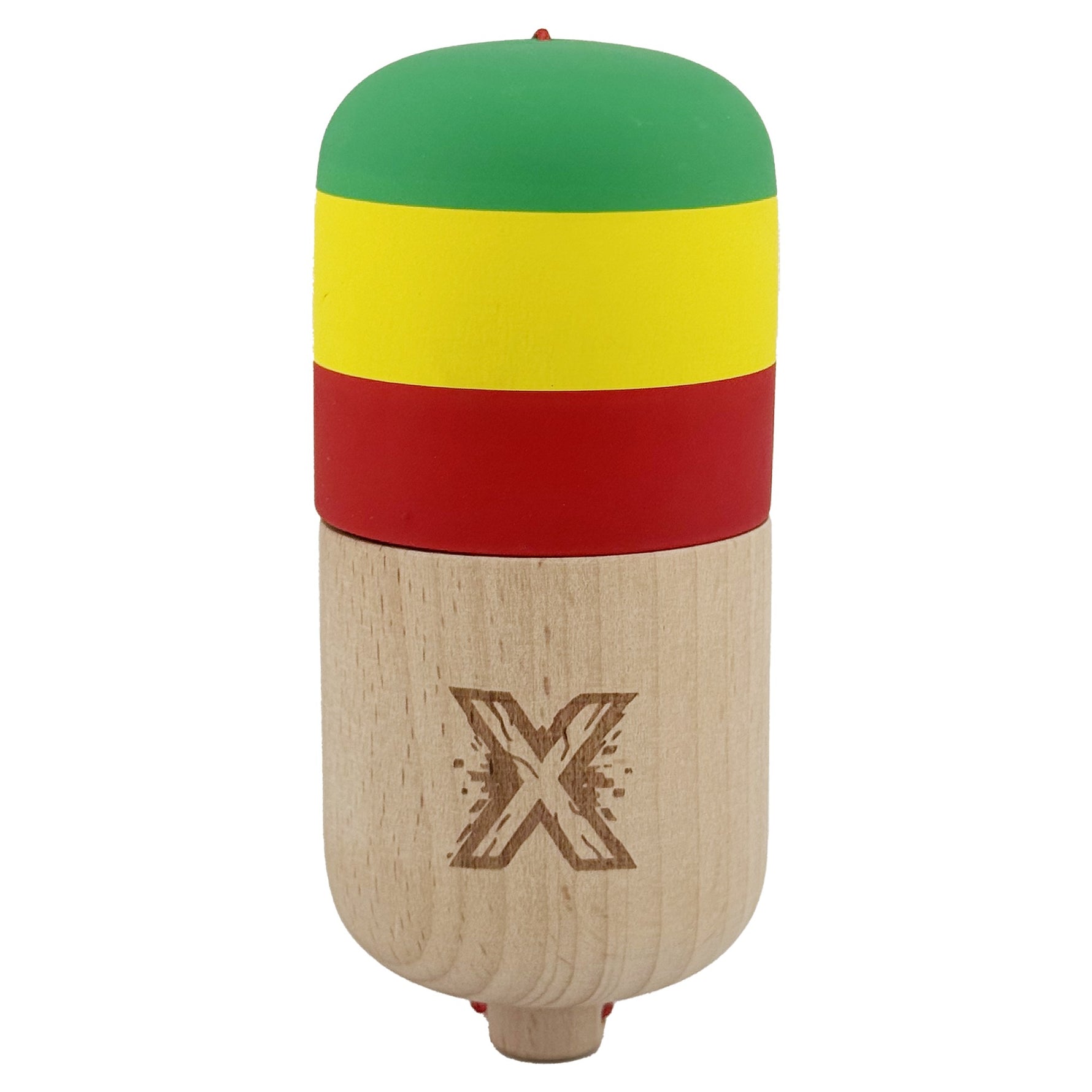 Kendama Pill X Originala, Flippy, Profesionala Model Rubber Grip Pilula, din Lemn, Varsta 9+, Ata 62/65 cm, 11 x 5 x 5