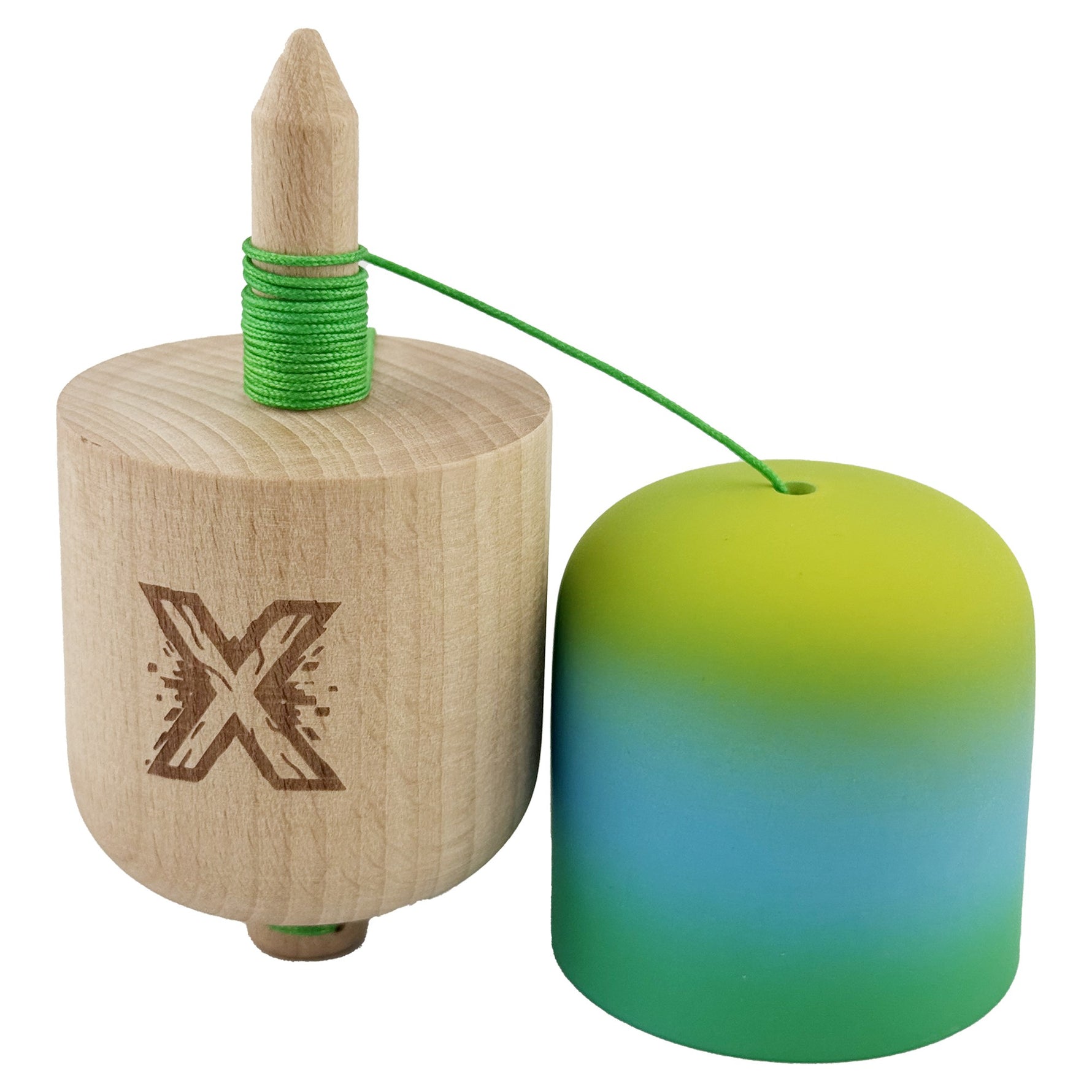 Kendama Pill X Originala, Flippy, Profesionala Model Rubber Grip Pilula, din Lemn, Varsta 9+, Ata 62/65 cm, 11 x 5 x 5