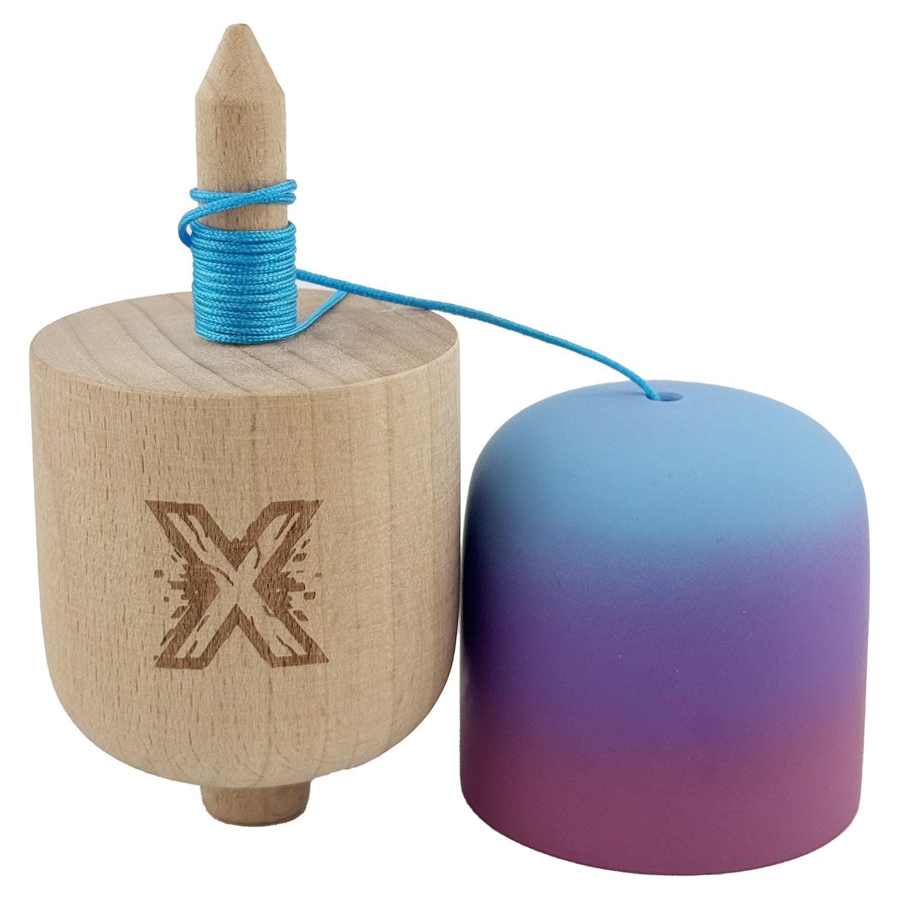 Kendama Pill X Originala, Flippy, Profesionala Model Rubber Grip Pilula, din Lemn, Varsta 9+, Ata 62/65 cm, 11 x 5 x 5