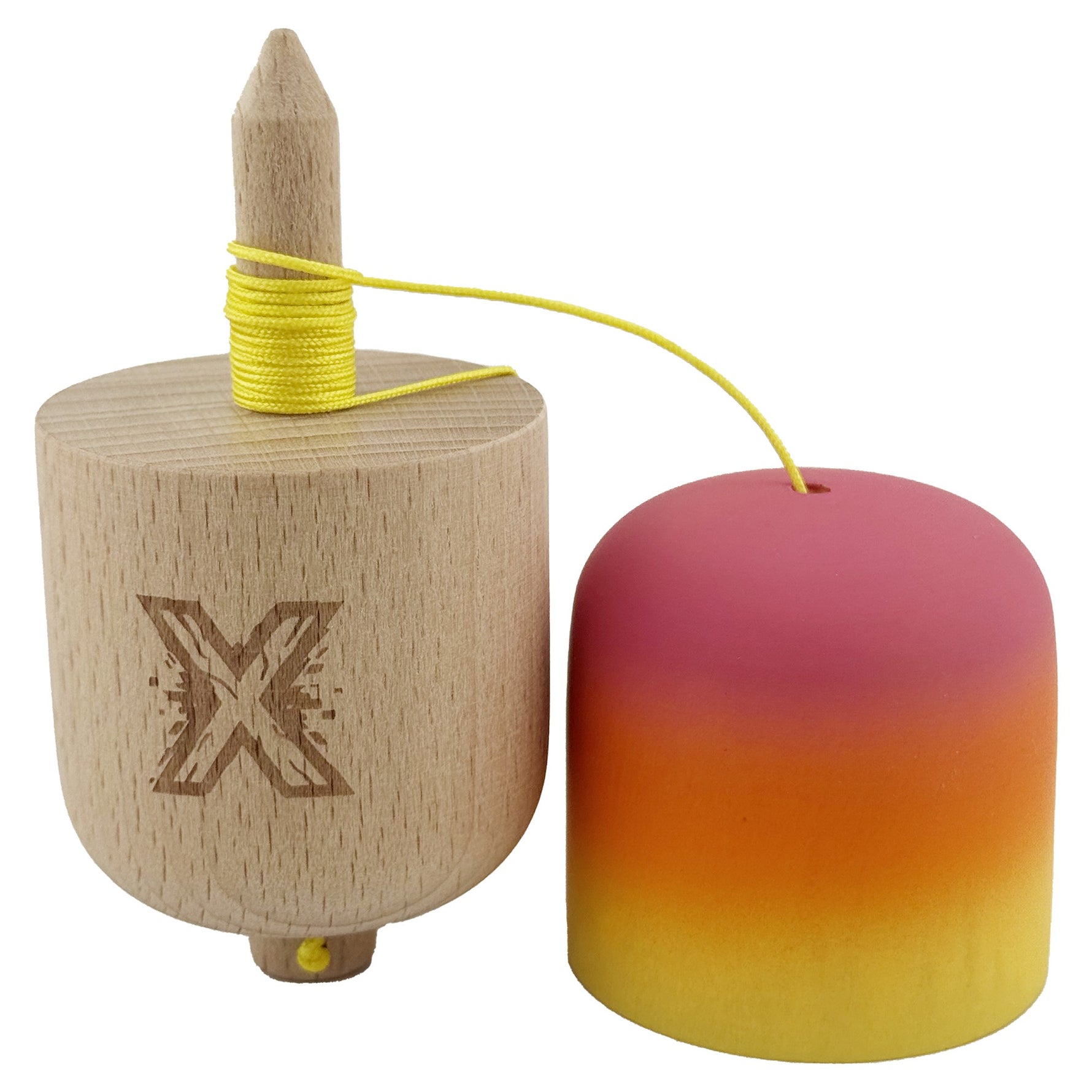 Kendama Pill X Originala, Flippy, Profesionala Model Rubber Grip Pilula, din Lemn, Varsta 9+, Ata 62/65 cm, 11 x 5 x 5