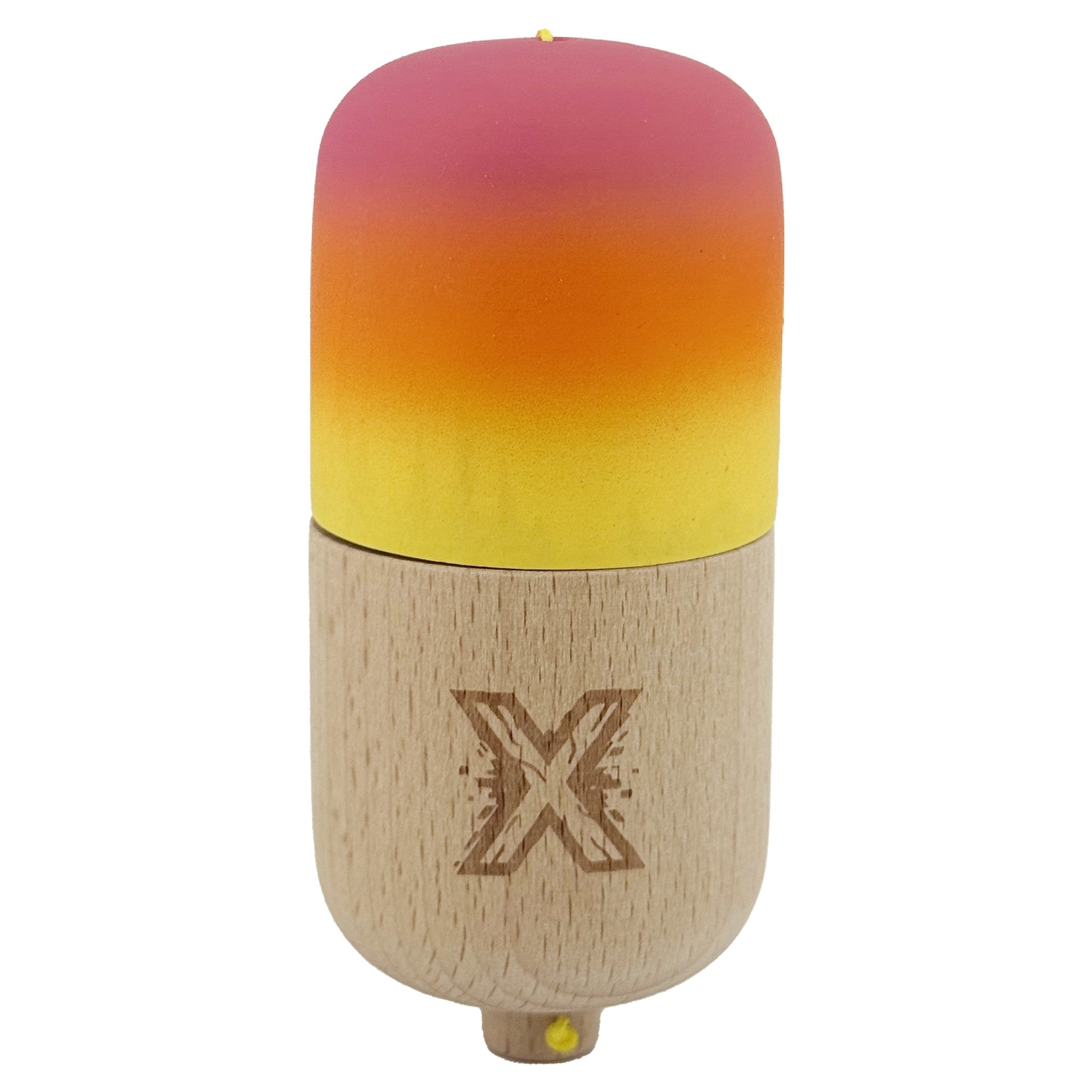 Kendama Pill X Originala, Flippy, Profesionala Model Rubber Grip Pilula, din Lemn, Varsta 9+, Ata 62/65 cm, 11 x 5 x 5