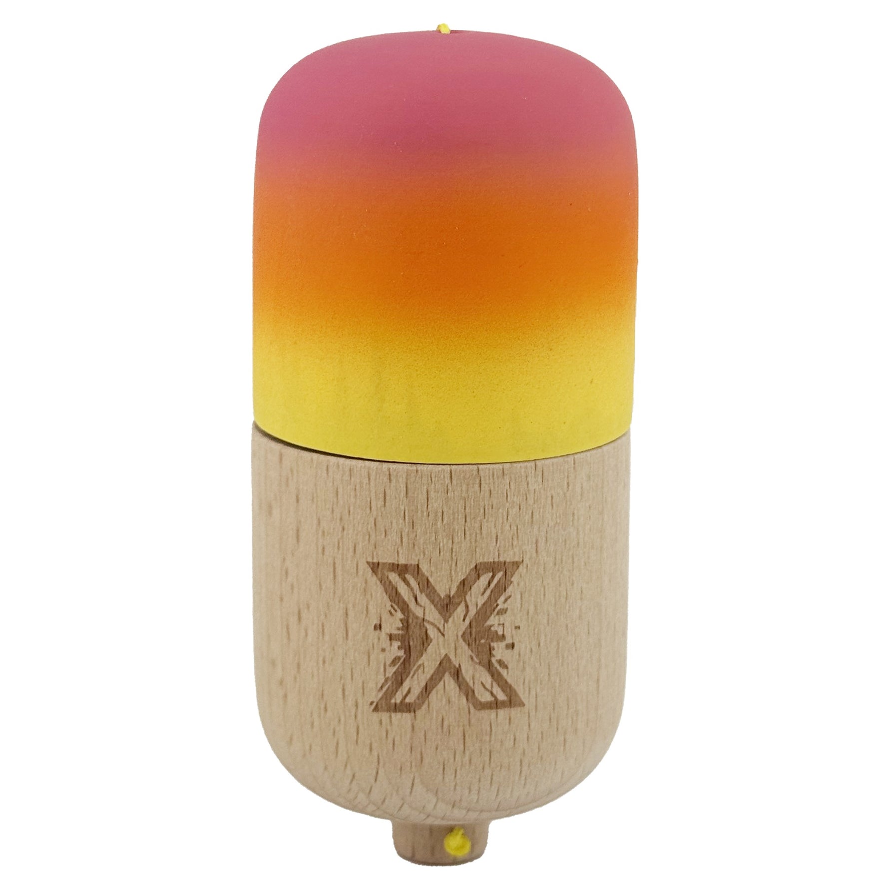 Kendama Pill X Originala, Flippy, Profesionala Model Rubber Grip Pilula, din Lemn, Varsta 9+, Ata 62/65 cm, 11 x 5 x 5