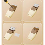 Mini Racleta de Curatare, Flippy, pentru Etichete, Adezivi, din ABS+ Metal, 2 Lame Incluse, Maro