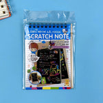 Caiet cu fise razuibile Flippy, DIY Magic Scratch, 12 File, Curcubeu, Creion din Lemn, Cartonase negre, 14.5 x 10 cm,