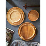 Farfurie din Lemn, Flippy, Rotunda, pentru Alimente sau Decor, 15 x 1.5 cm, Natur