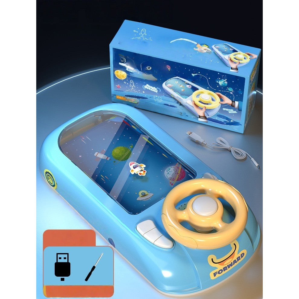 Joc Simulator de Condus, Flippy, 3-6 Ani, Volan Interactiv, Efecte Sonore, din ABS, USB Inclus, Albastru