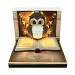 Calendar Interactiv 3D 2026, Flippy, Calendar de Sculptura cu Luminite LED, Bufnita Magic World, pentru Copii, Calendar