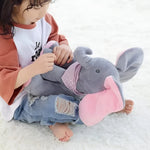Jucarie Interactiva pentru Copii, Flippy, Elefantel Peek-a-boo, Muzica, Misca Urechile, Alimentare cu Baterii, 30 cm,