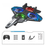 Avion de Lupta cu Telecomanda, Flippy, Tip Drona, din EVA (Spuma), cu Telecomanda, Incarcare USB, 2.4 GHz, Rotire 360°,