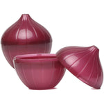 Cutie Alimentara, Flippy, Model Ceapa, din Plastic, 11 x 11 x 12 cm, 500 ml, Rosu