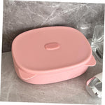 Cutie Organizatoare cu Oglinda, Flippy, 4 Compartimente, pentru Cosmetice si Accesorii, din ABS, 17x13x6 cm, Roz