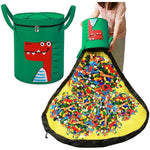 Cutie de Depozitare 2In1, Flippy, Impermeabila, Covor pentru Jucarii si Lego 150cm, Capacitate Mare, cu Manere, cu