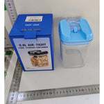 Cutie de Depozitare Alimente, Flippy, 0.8L, Capac Albastru, din PP+PET, Inchidere Ermetica, 10 x 10 x 15.5 cm,