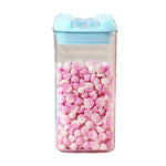 Cutie de Depozitare Alimente, Flippy, 1.2L, Capac Albastru, din PP+PET, Inchidere Ermetica, 10 x 10 x 20.5 cm,