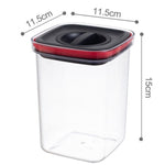 Cutie de Depozitare Alimente, Flippy, Cutie de tip Container, Recipient pentru Cereale in Bucatarie, 11.5 x 11.5 x 15