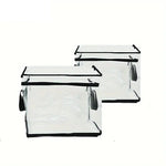 Cutie de Depozitare, Flippy, din PVC + Textil, Rezistenta la Apa, Geanta pentru Carti, 32x24x25 cm, Transparent-Negru