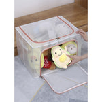 Cutie de Depozitare, Flippy, pentru Camera Copiilor, 100L, din PVC, Model Unicorn, 60 x 42 x 40 cm, Transparent