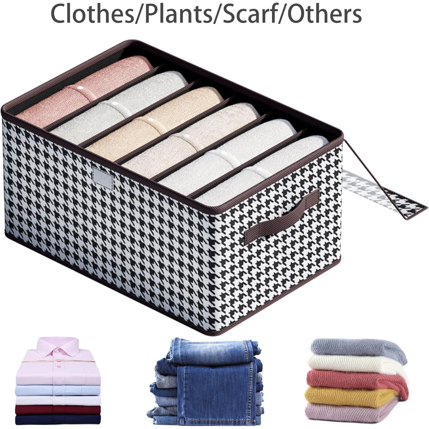 Cutie De Depozitare, Flippy, Pentru Haine, Lenjerie, Sosete Si Sutiene, Material Textil, 6 Compartimente, 44x30x20 cm,