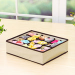 Cutie De Depozitare, Flippy, Pentru Lenjerie, Sosete Si Sutiene, Material Textil, 24 Compartimente, 32 x 32 x 10 cm,