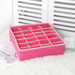 Cutie De Depozitare, Flippy, Pentru Lenjerie, Sosete Si Sutiene, Material Textil, 24 Compartimente, 32 x 32 x 10 cm,