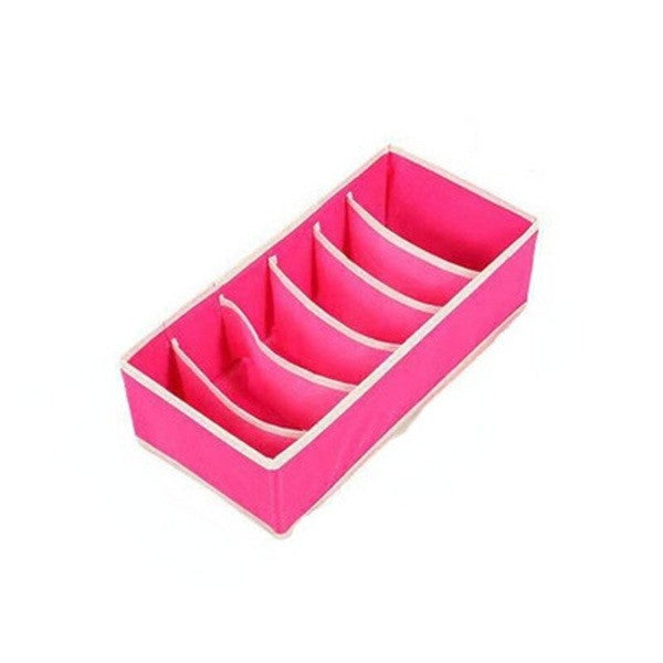Cutie De Depozitare, Flippy, Pentru Lenjerie, Sosete Si Sutiene, Material Textil, 6 Compartimente, 32 x 16 x 10 cm,