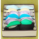 Cutie De Depozitare, Flippy, Pentru Lenjerie, Sosete Si Sutiene, Material Textil, 7 Compartimente, 32 x 32 x 10 cm,