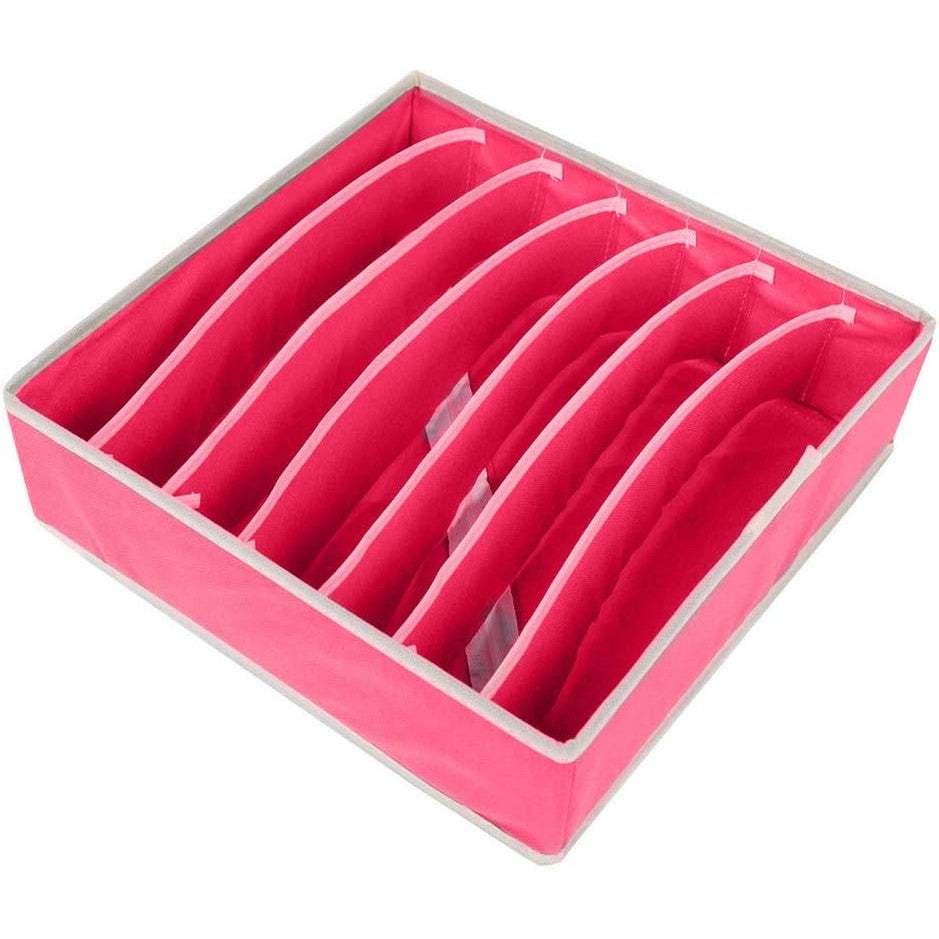 Cutie De Depozitare, Flippy, Pentru Lenjerie, Sosete Si Sutiene, Material Textil, 7 Compartimente, 32 x 32 x 10 cm,