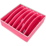 Cutie De Depozitare, Flippy, Pentru Lenjerie, Sosete Si Sutiene, Material Textil, 7 Compartimente, 32 x 32 x 10 cm,
