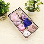 Cutie De Depozitare, Flippy, Pentru Lenjerie, Sosete Si Sutiene, Material Textil, 8 Compartimente, 32 x 16 x 10 cm,