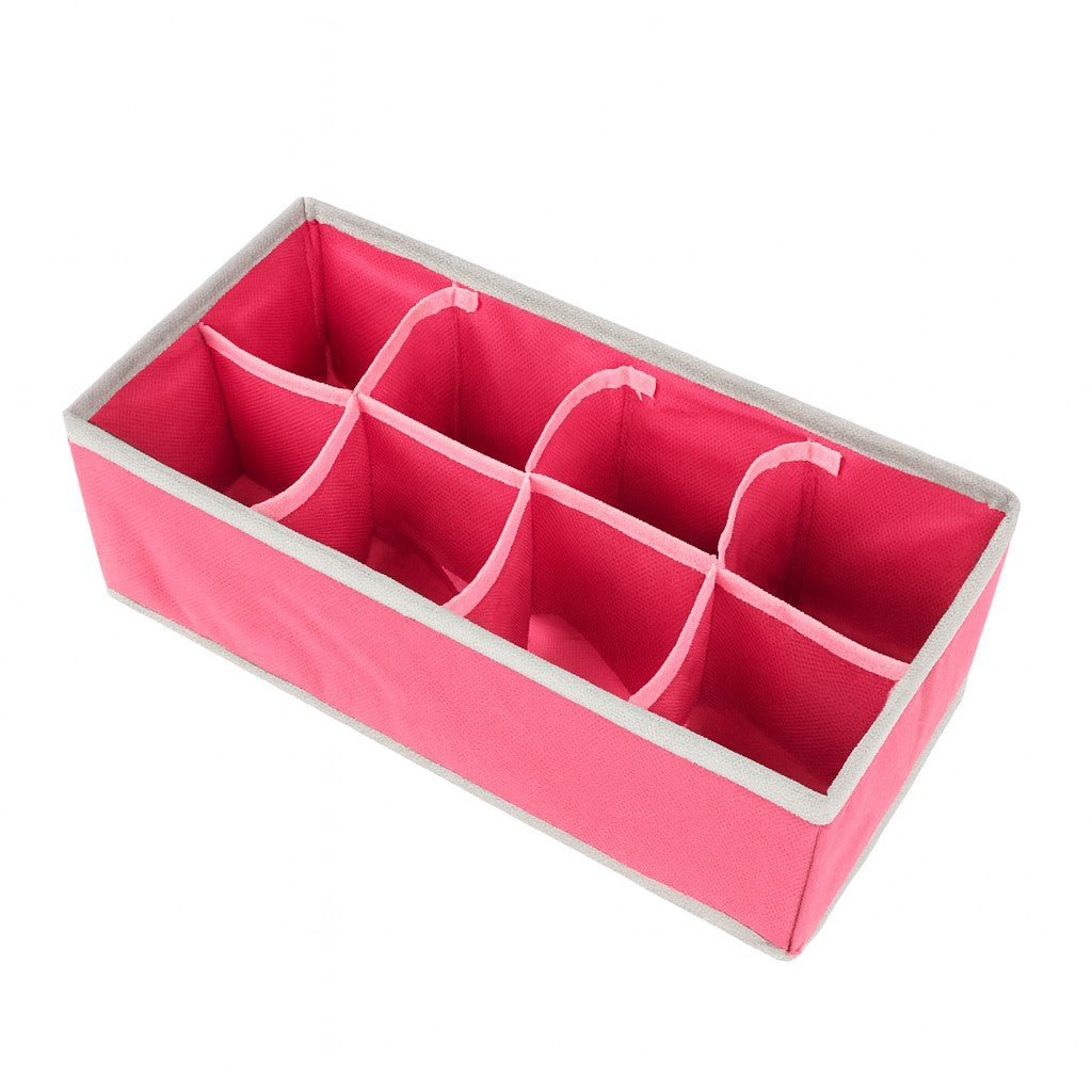 Cutie De Depozitare, Flippy, Pentru Lenjerie, Sosete Si Sutiene, Material Textil, 8 Compartimente, 32 x 16 x 10 cm,