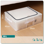 Cutie de Depozitare, Flippy, pentru Pantofi Haine, din Plasa PVC Impermeabila si Manere Laterale, Pliabila, Fermoar