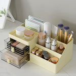 Cutie de Depozitare pentru Birou, Flippy, Pentru Makeup, Papetarie, Organizator Cosmetice, 2 Sertare si Compartimente