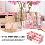 Cutie de Depozitare pentru Birou, Flippy, Pentru Makeup, Papetarie, Organizator Cosmetice, 2 Sertare si Compartimente