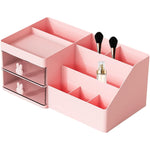 Cutie de Depozitare pentru Birou, Flippy, Pentru Makeup, Papetarie, Organizator Cosmetice, 2 Sertare si Compartimente