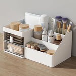 Cutie de Depozitare pentru Birou, Flippy, Pentru Makeup, Papetarie, Organizator Cosmetice, 2 Sertare si Compartimente