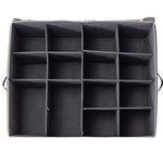 Cutie de Depozitare pentru Pantofi, Flippy, 53x42x33 cm, cu Capac Transparent si Fermoar, din Panza Oxford, Pliabila,