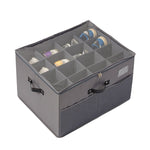 Cutie de Depozitare pentru Pantofi, Flippy, 53x42x33 cm, cu Capac Transparent si Fermoar, din Panza Oxford, Pliabila,