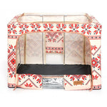 Cutie de Depozitare Pliabila, Flippy,100 L din Bumbac si In, 60X42X40 cm, Fereastra Frontala, 2 Usi de Acces cu Fermoar