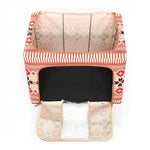 Cutie de Depozitare Pliabila, Flippy,100 L din Bumbac si In, 60X42X40 cm, Fereastra Frontala, 2 Usi de Acces cu Fermoar