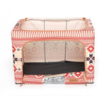 Cutie de Depozitare Pliabila, Flippy,100 L din Bumbac si In, 60X42X40 cm, Fereastra Frontala, 2 Usi de Acces cu Fermoar