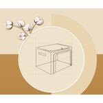 Cutie de Depozitare Pliabila, Flippy, 24 L, din Bumbac si In, 40x30x20 cm, 2 Ferestre, Frontala si Laterala, 2 Usi de