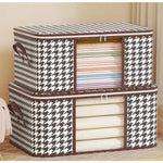 Cutie de Depozitare Pliabila, Flippy, 55x35x25 cm, 50 L, Fereastra Frontala, cu Fermoar Bidirectional, Suport Baza