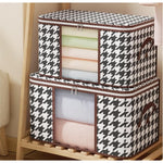 Cutie de Depozitare Pliabila, Flippy, 60x40x30 cm, 75 L, Fereastra Frontala, cu Fermoar Bidirectional, Suport Baza