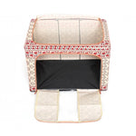 Cutie de Depozitare Pliabila, Flippy, 66 L din Bumbac si In, 52 x 42 x 39 cm, Fereastra Frontala, 2 Usi de Acces cu